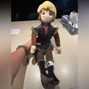 Disney Park Plush frozen Kristoff with Brown and Black Details